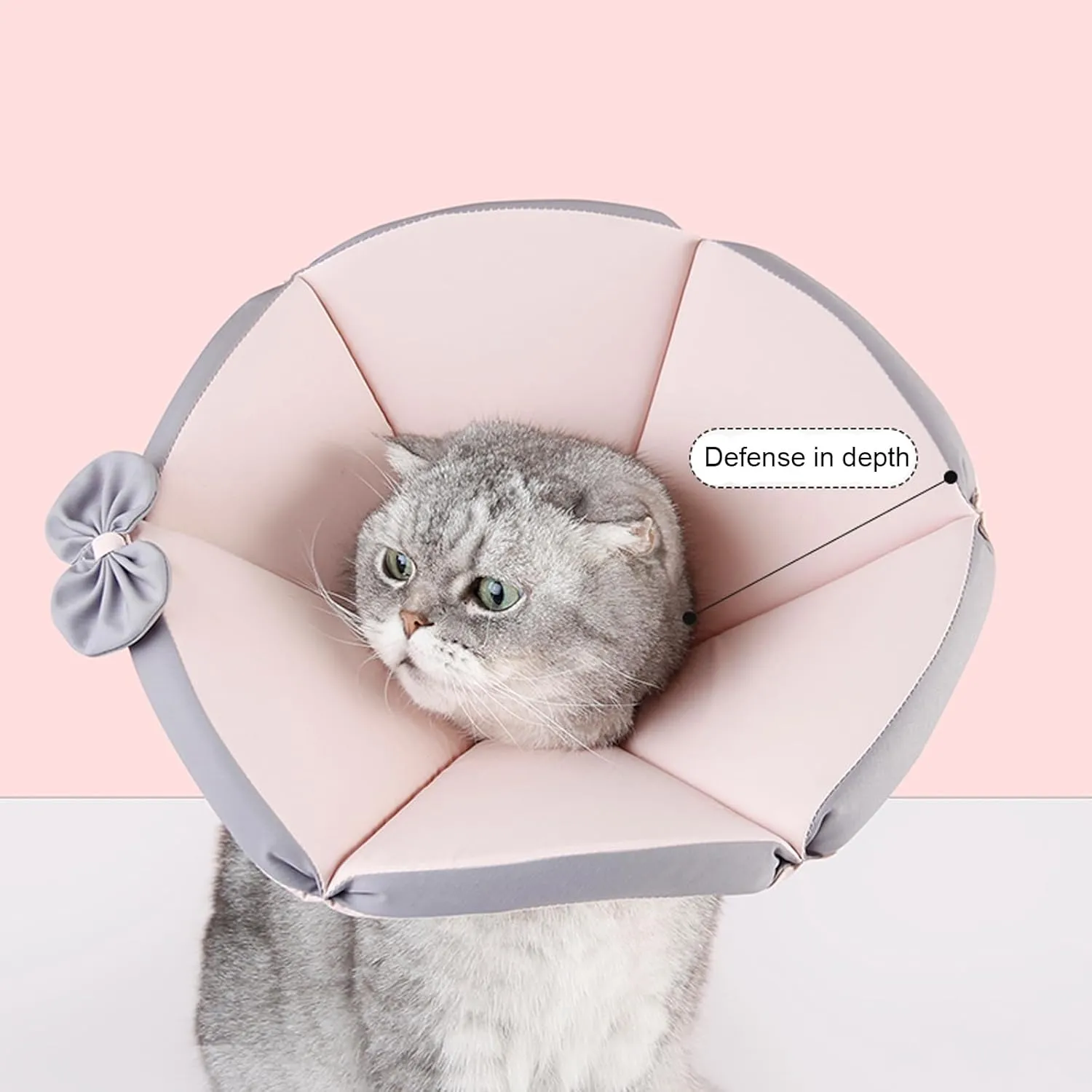 ABLAZEZAI Pet Cone Collar for Dog Cat, After Surgery Alternative Recovery Collars for Dogs, Dogs Cats Soft Elizabeth E-Collar Prevent Biting Licking Scratching (Pink, L)