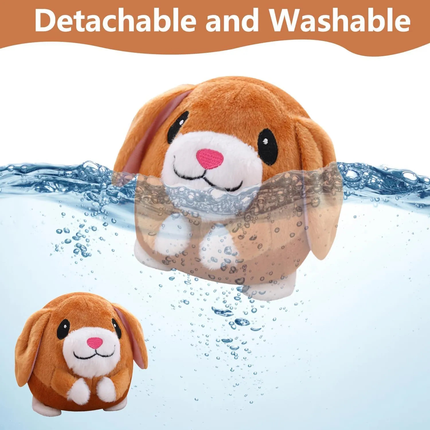 Active Moving Plush Toy, Interactive Pet Bouncing Balls, USB Rechargeable Sound Electronic Dog Toy, Cute Squeaky Pig Dog Toy