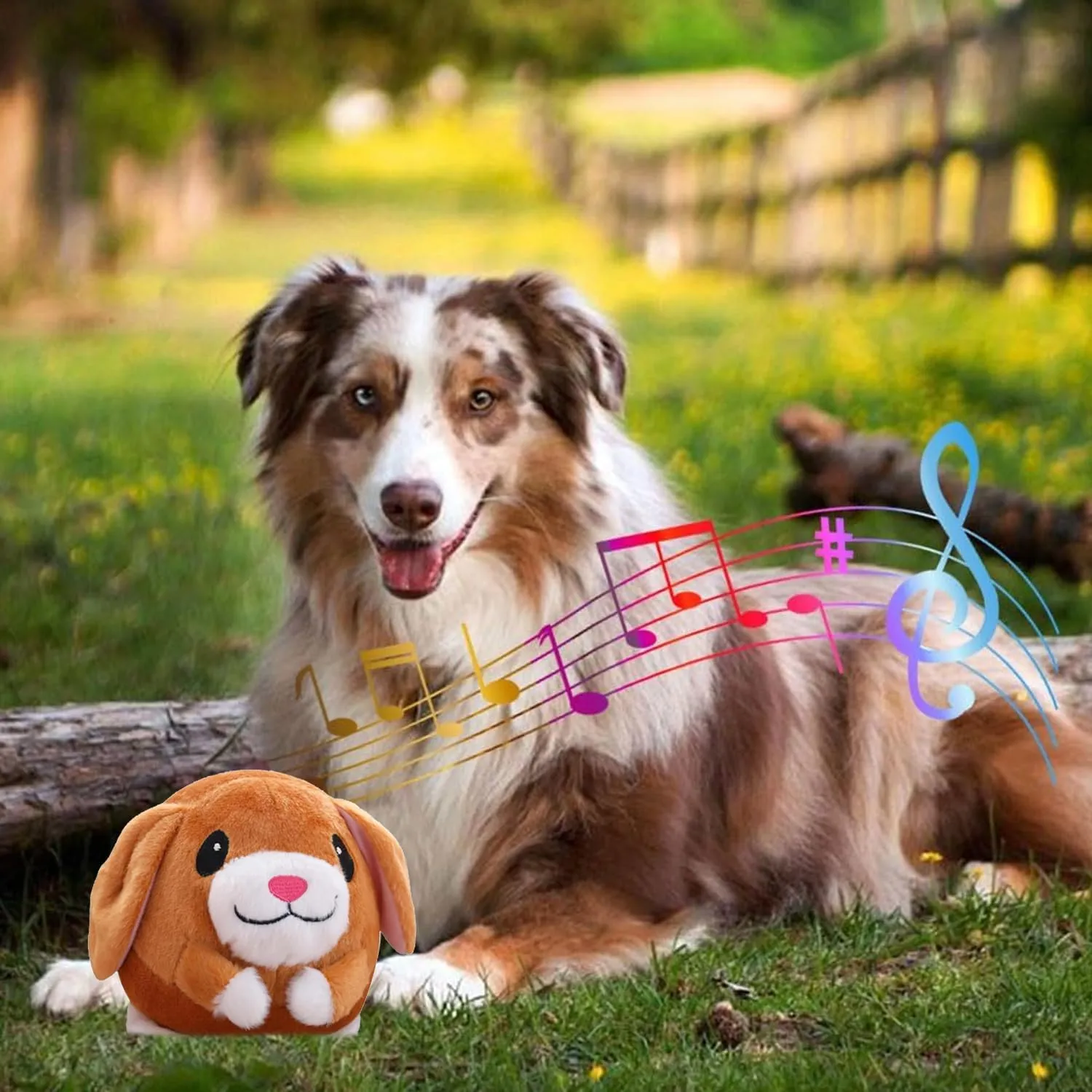 Active Moving Plush Toy, Interactive Pet Bouncing Balls, USB Rechargeable Sound Electronic Dog Toy, Cute Squeaky Pig Dog Toy
