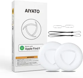 Air Tags- 2 Pack Smart Bluetooth Tracker Key Finder Work with Apple Find My Item Locator Trakcer Tag Tracking Device for Keys,Wallet,Luggage,Pets and Bag IP67 Waterproof iOS Compatible Only