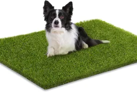 Artificial Grass, 36 x 24 Inches Fake Grass for Dogs, Reusable Dog Grass Pee Pads with Drainage Holes for Dog Potty Training Outdoor Indoor Door Mat Decoration
