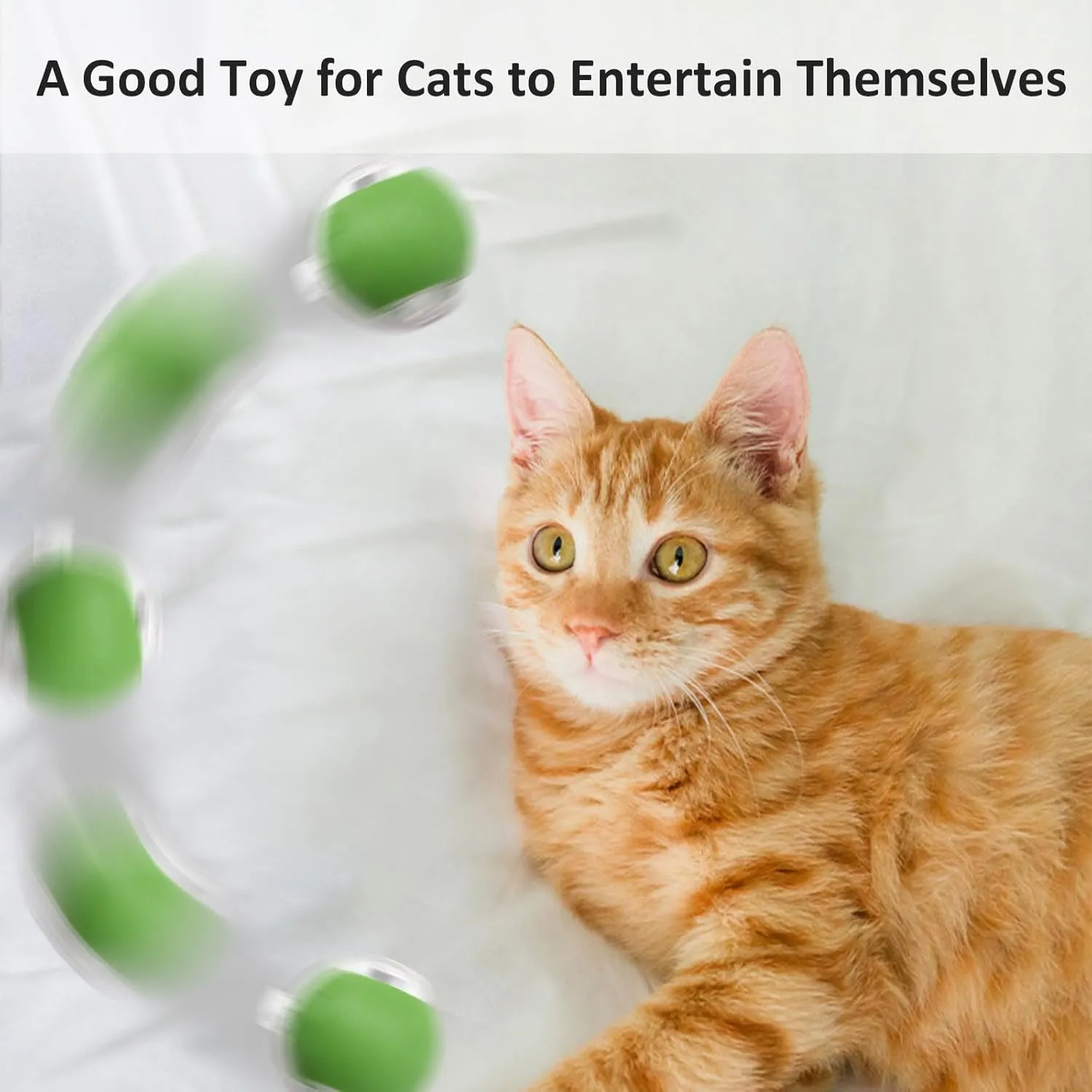 Chewie Viral Rolling Ball, Interactive Cat Toys Ball for Indoor, Cats Interactive Self Rolling Ball Dog Ball Automatic Cat Toy 360 Smart Automatic Rolling Pet Ball (Green)
