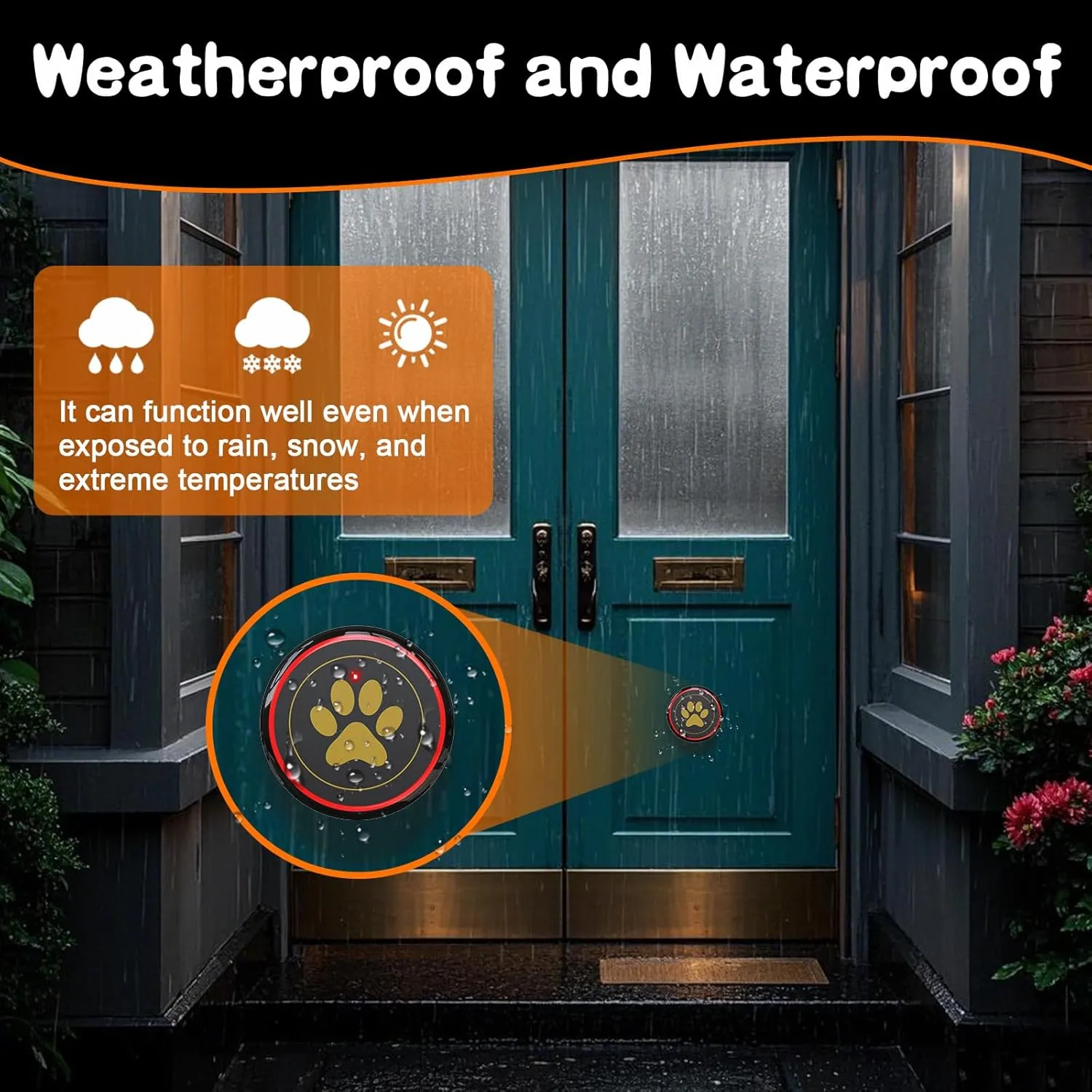 ChunHee Dog Door Bells, Smart Dog Doorbells for Dogs Potty Training to Ring to Go Outside Wireless, Dog Bells for Doggy to Go Potty Train with Adjustment Volume,1 Receivers & 3 Dog Buttons [New 2025]