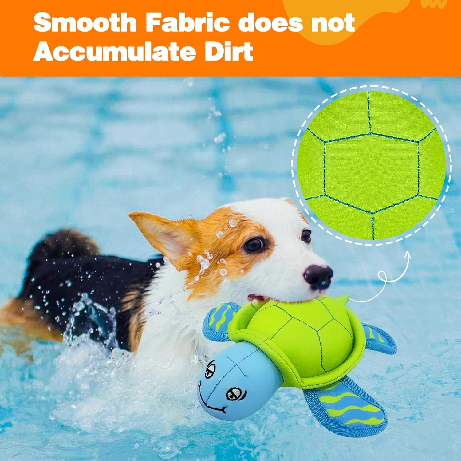 Dog Pool Toys, Floating Water Toys for Dogs, Squeaky Dog Toys for Water or Pool, Outdoor Beach Interactive Dog Toys for Small and Medium Dogs  Turtle