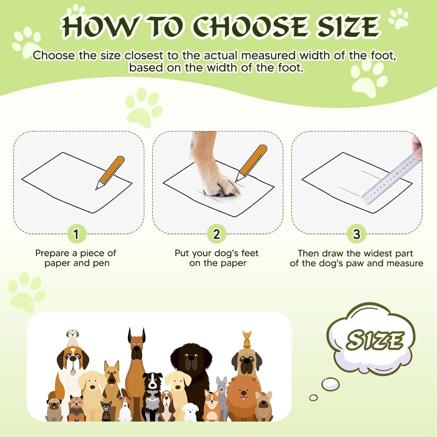 Dog Shoes, FISHOAKY Dog Shoes for Large Dogs, 360Anti Slip Medium Dog Boots & Paw Protectors Winter Snowy and Summer Hot Pavement, Waterproof 4Pcs Dog Booties with Reflective Strips (Size 1)