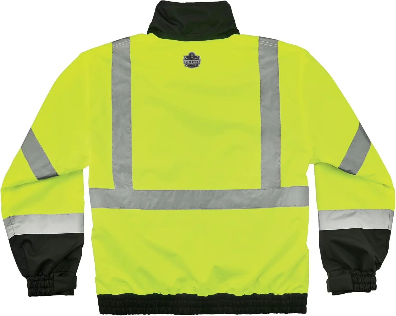 Ergodyne Unisex-Adult 2-in-1 Hi Vis Winter Bomber Jacket, Lime, 5X-Large US