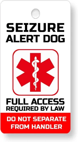 Just 4 Paws PVC Seizure Alert Service Dog Key or Collar Tag for ADA Seizure Alert Dog (Seizure Alert SA21)
