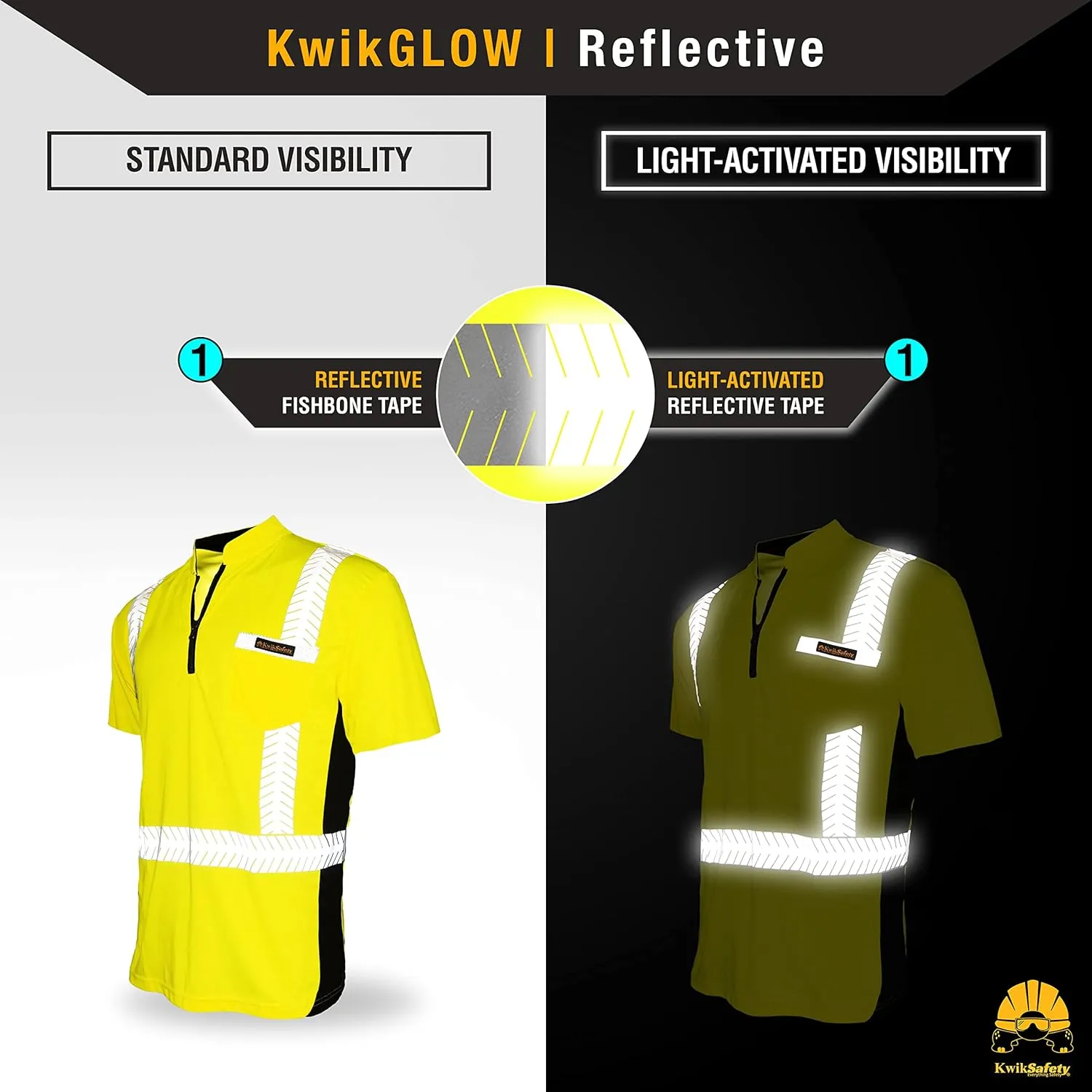 KwikSafety - Charlotte, NC - Premium Short Sleeve Safety Shirts [Crew Neck, Button & Zip Collar] Class 2 ANSI Tested OSHA