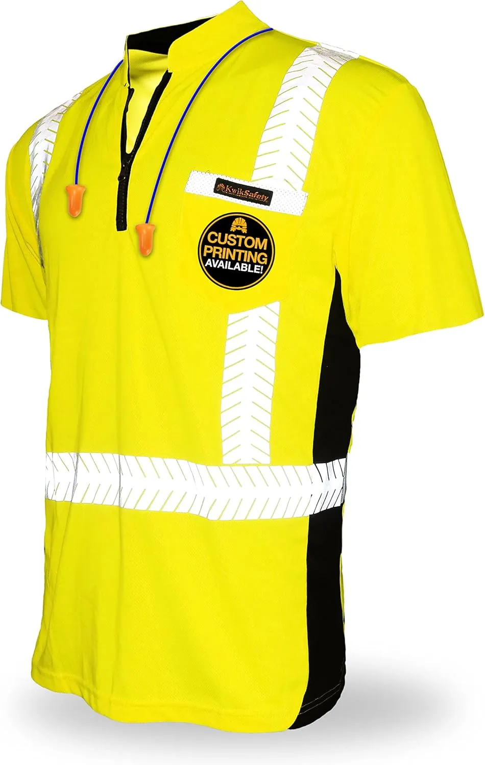 KwikSafety - Charlotte, NC - Premium Short Sleeve Safety Shirts [Crew Neck, Button & Zip Collar] Class 2 ANSI Tested OSHA
