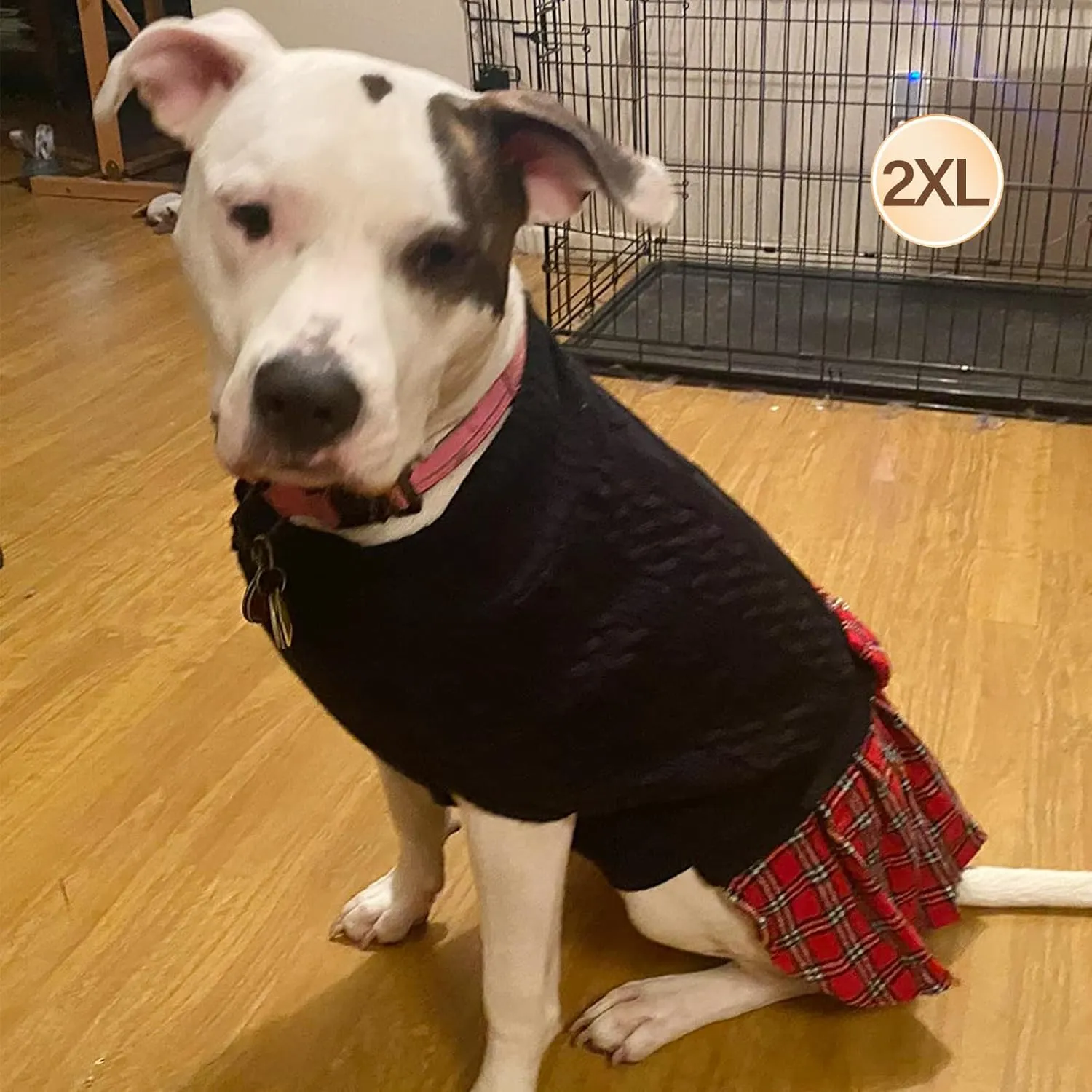 KYEESE Dog Turtleneck Sweater - Medium/Large Size with Bowtie, Knitwear Dog Coat for Warmth