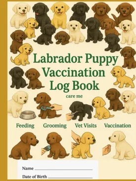 Labrador Puppy Vaccination Log Book: Vaccination Record, Health Medical Record, Growth tracker, Vet visits and Notes for New Labrador Puppies 8.5x11 format 125 Pages Hardcover Hardcover  May 11, 2025