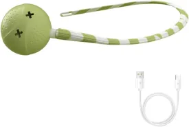 MiOYOOW Interactive Cat Ball Toy, Automatic Cat Tail Teaser Toy with Long Tail Teaser, USB Motion Activated Moving Ball Toy with LED Light for Cat Kitty