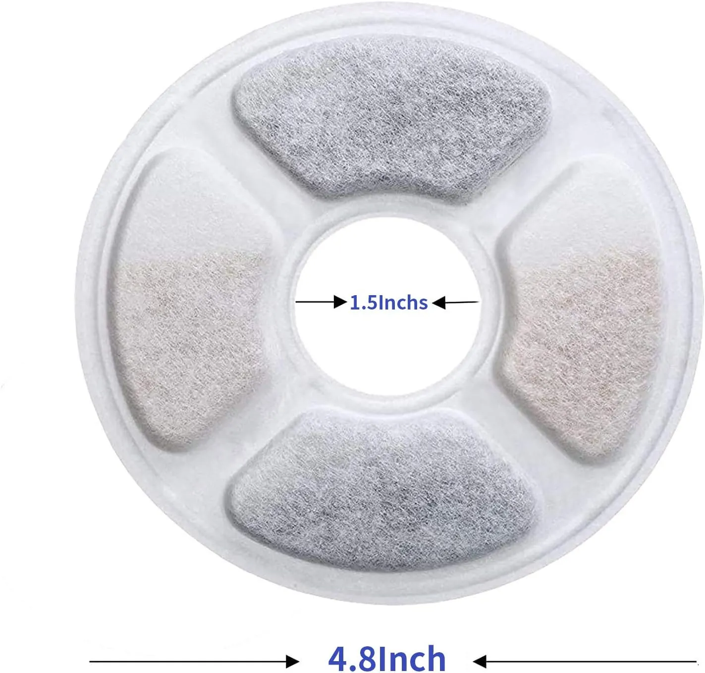 Replacement Filters for Pet Water Fountain - Activated carbon Filters for Cats and Dogs Automatic Water Dispenser (8 Pack)