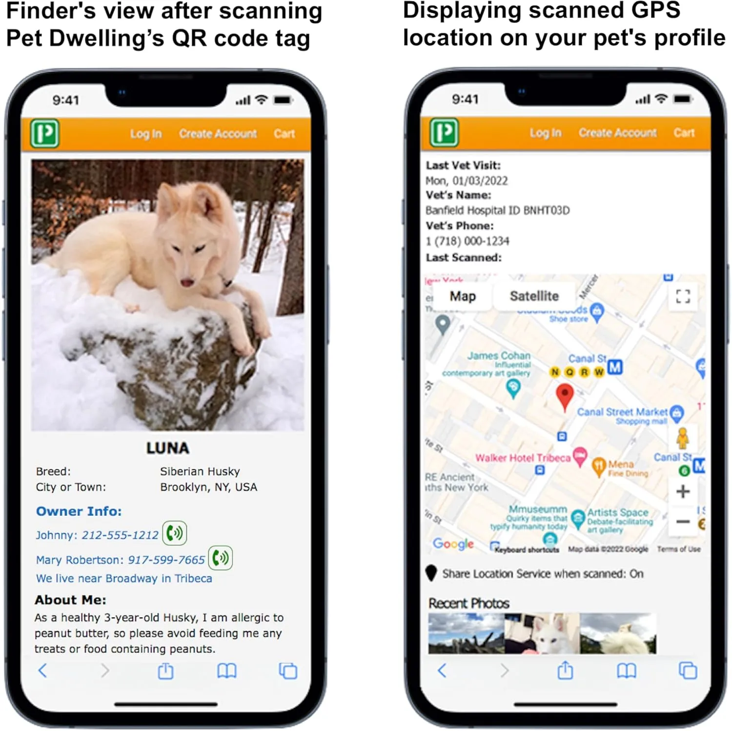 Symbols NFC & QR Code Smart Dog ID Tag - Easy Scanning, Instant Online Profile Access, Real-Time Scan Location Alerts(NFC.Nature-Moon)