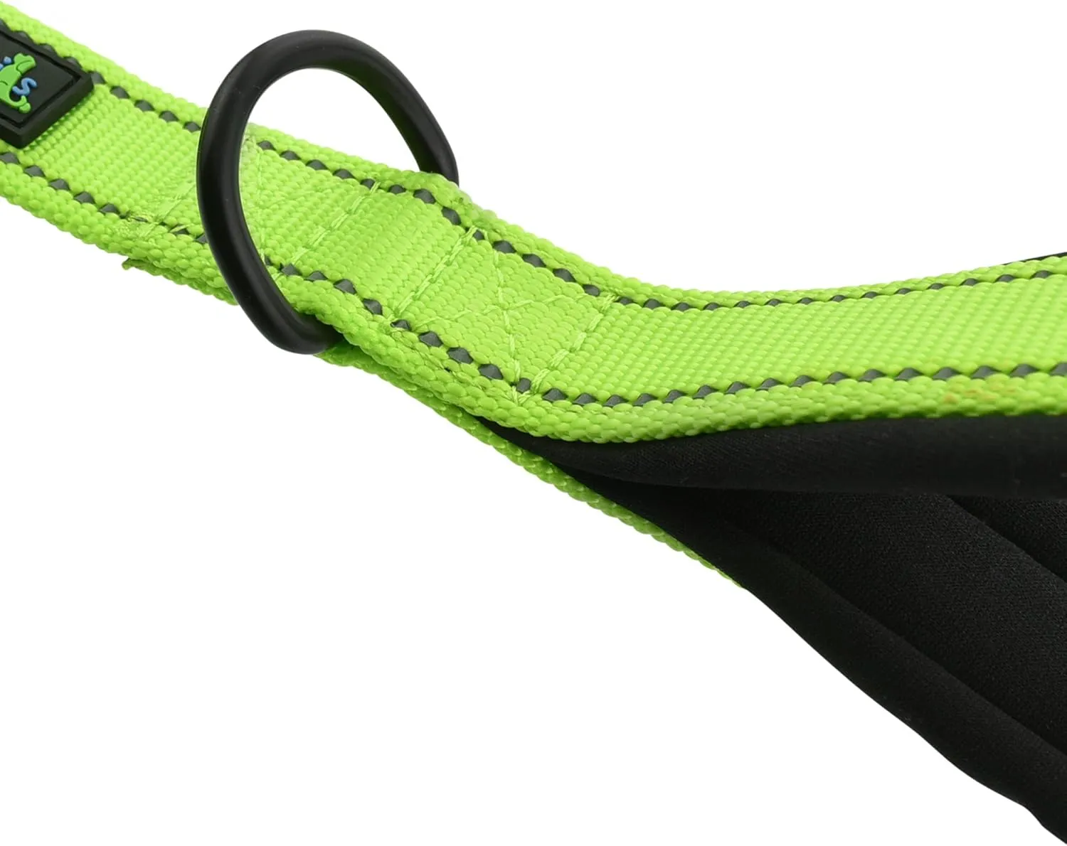 Wagtime Club Soft &Thick Dual Handle 6FT Dog Leash, Premium Nylon Double Padded Handles for Medium, Large or XLarge Dog (Reflective Neon Green)